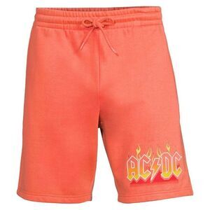 AC/DC Men's Jogger Drawstring  Shorts Orange 2XL Rocker Rock Band